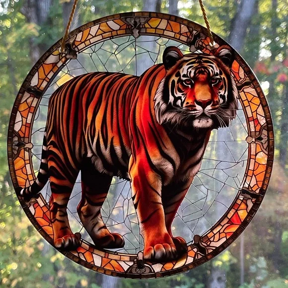 Suncatcher Acrylic Tiger Wildlife Animal Home Decor Birthday Gift - Picture 2 of 2